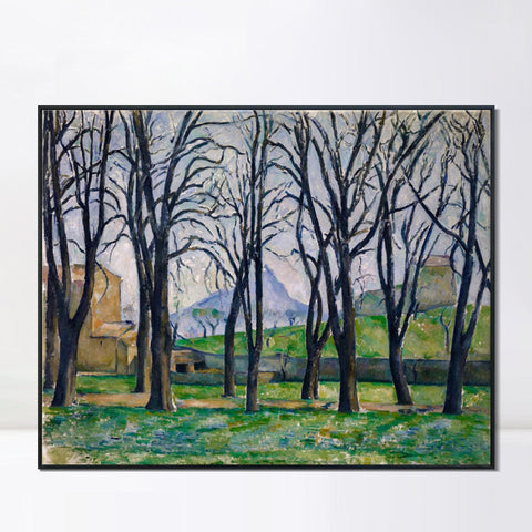 INVIN ART Framed Canvas Giclee Print Art Apples and Oranges by Paul Cezanne Wall Art Living Room Home Office Decorations