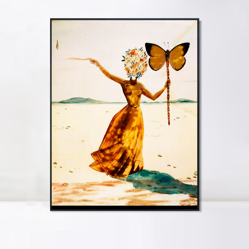 INVIN ART Framed Canvas Series#046 by Salvador Dal Wall Art Living Room Home Office Decorations