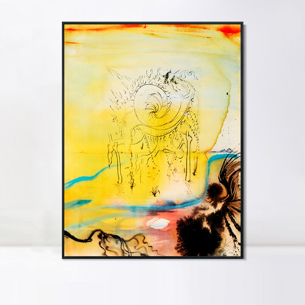 INVIN ART Framed Canvas Series#047 by Salvador Dal Wall Art Living Room Home Office Decorations
