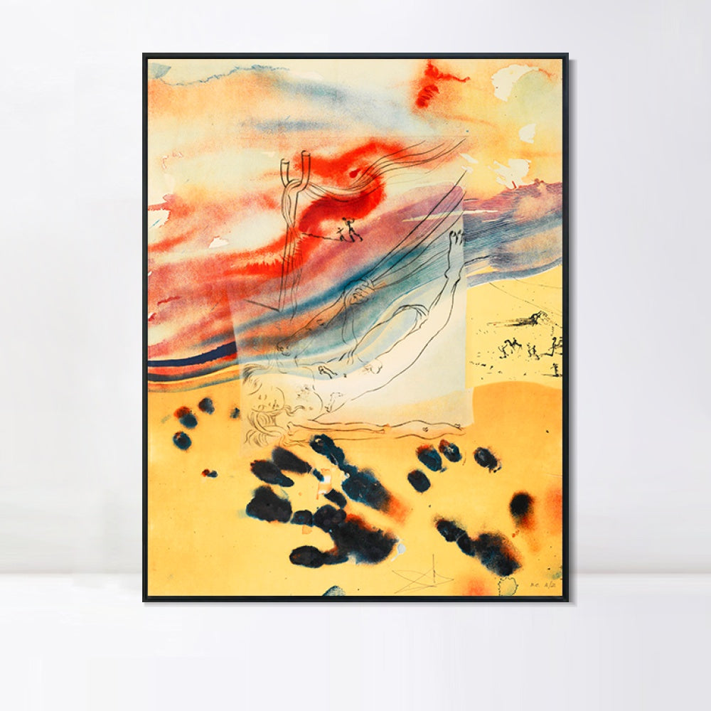 INVIN ART Framed Canvas Series#058 by Salvador Dal Wall Art Living Room Home Office Decorations