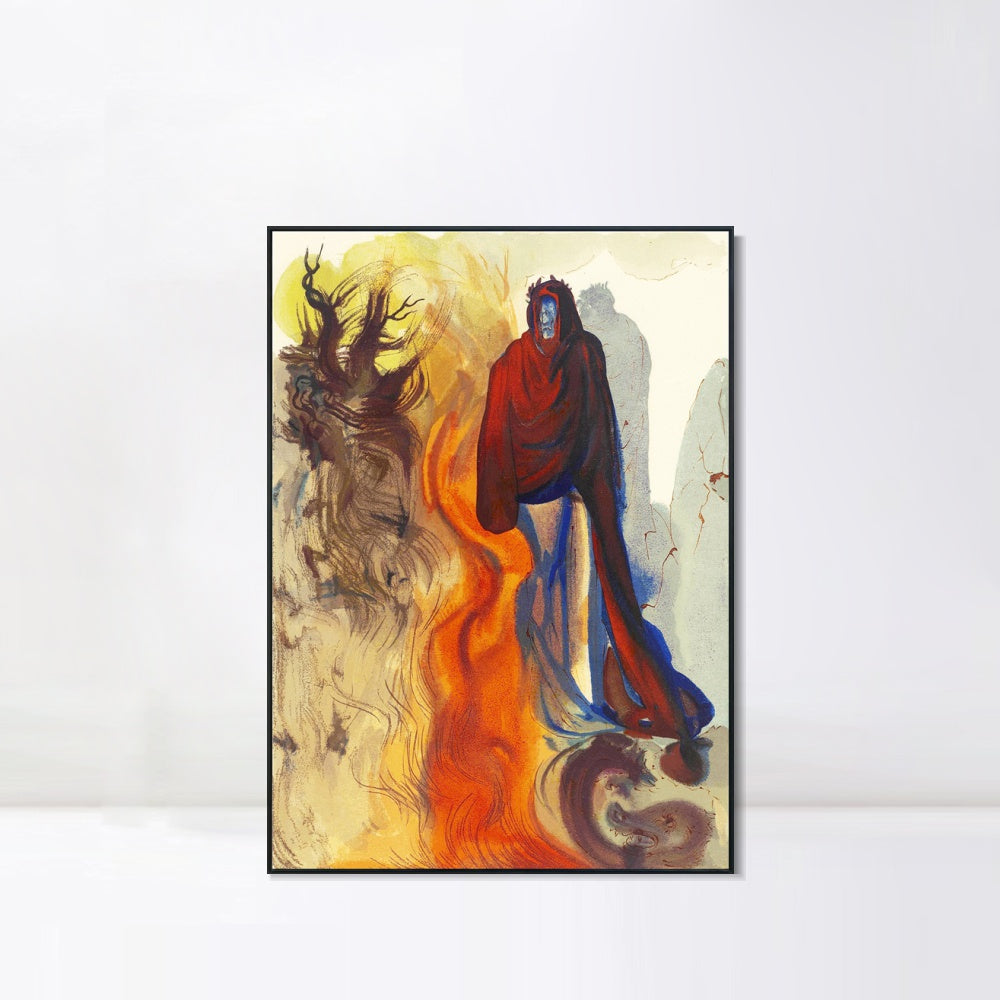 INVIN ART Framed Canvas Series#118 by Salvador Dal Wall Art Living Room Home Office Decorations