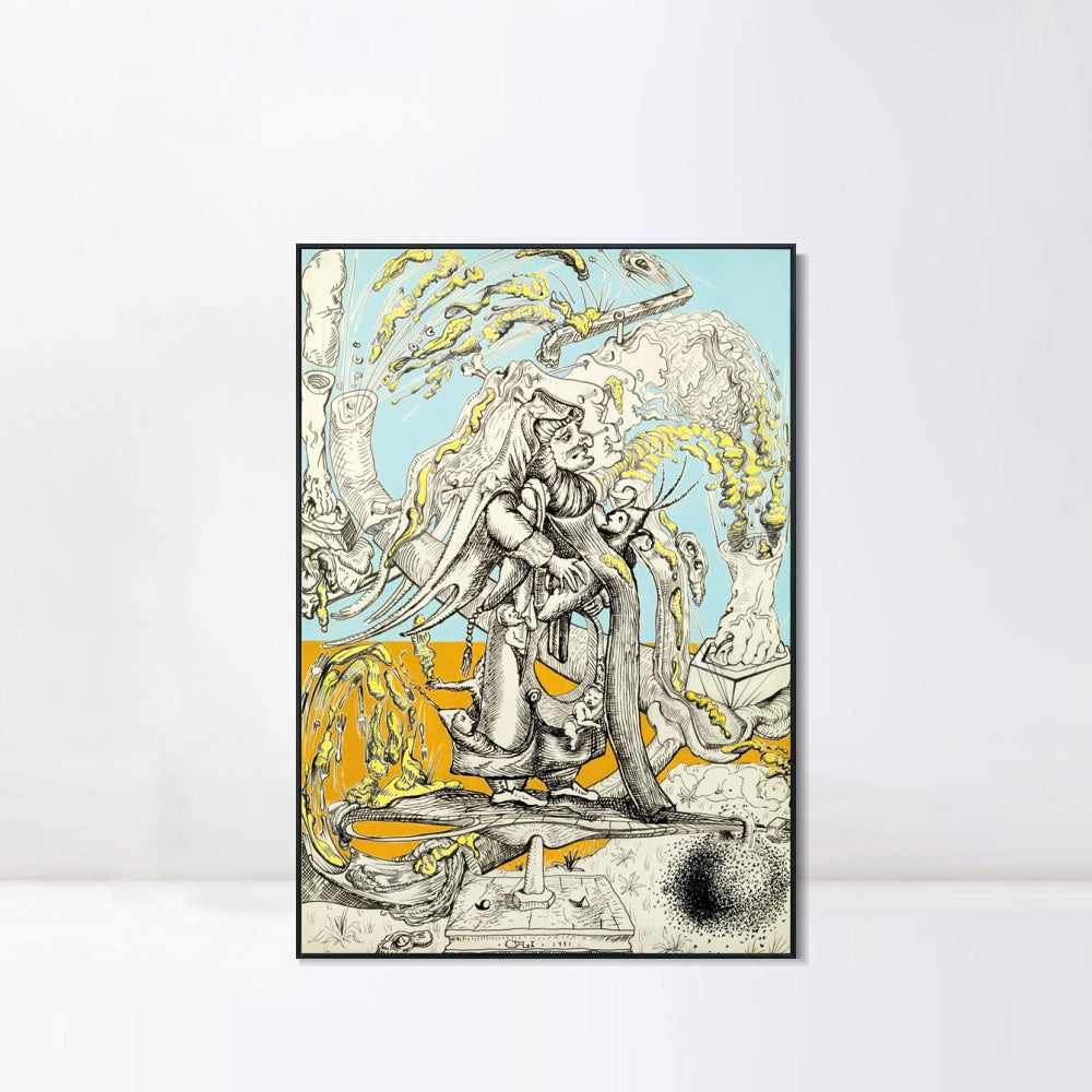 INVIN ART Framed Canvas Series#126 by Salvador Dal Wall Art Living Room Home Office Decorations