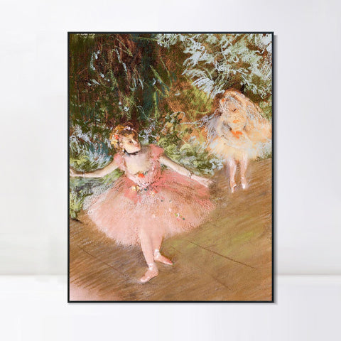 INVIN ART Framed Canvas Giclee Print Art Series#021 by Edgar Degas Wall Art Living Room Home Office Decorations