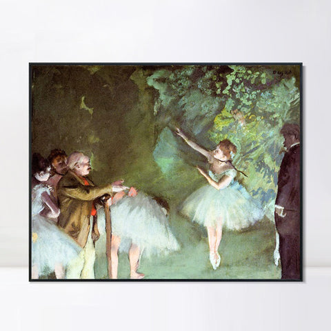 INVIN ART Framed Canvas Giclee Print Art Ballet Rehearsal by Edgar Degas Wall Art Living Room Home Office Decorations