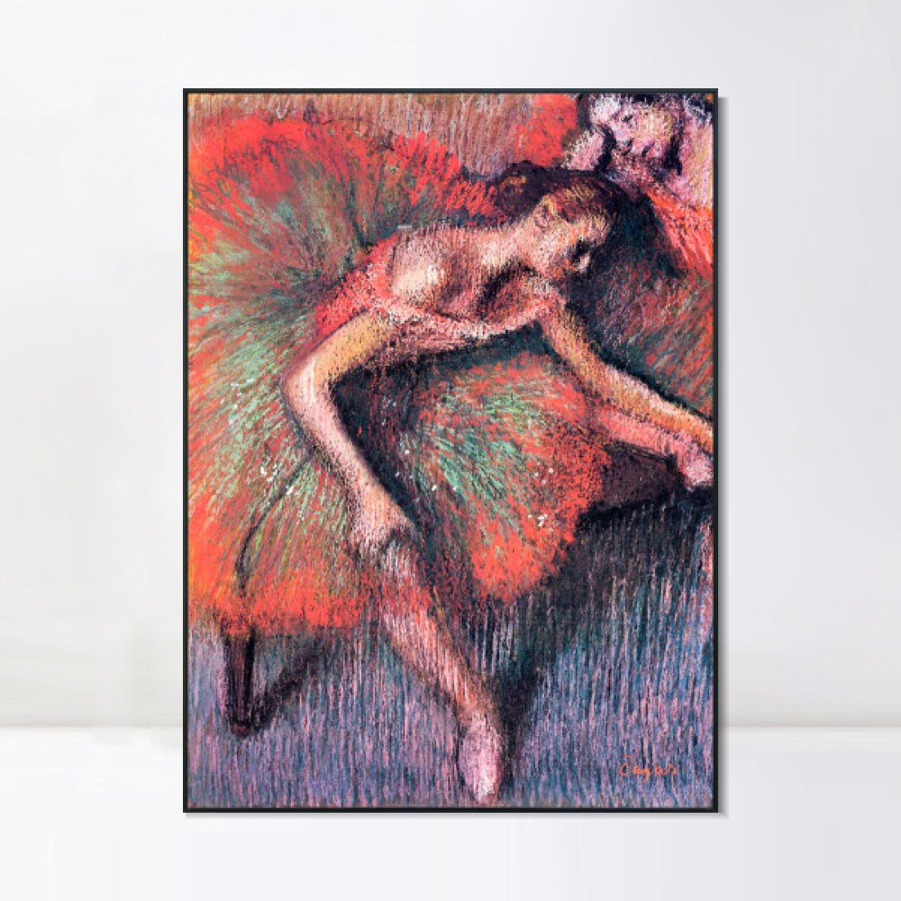 INVIN ART Framed Canvas Giclee Print Art Dancers,1899 by Edgar Degas Wall Art