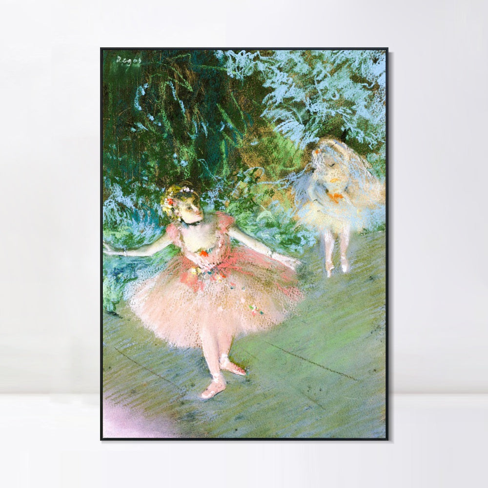 INVIN ART Framed Canvas Giclee Print Art Dancers on Set,1878-1880 by Edgar Degas Wall Art