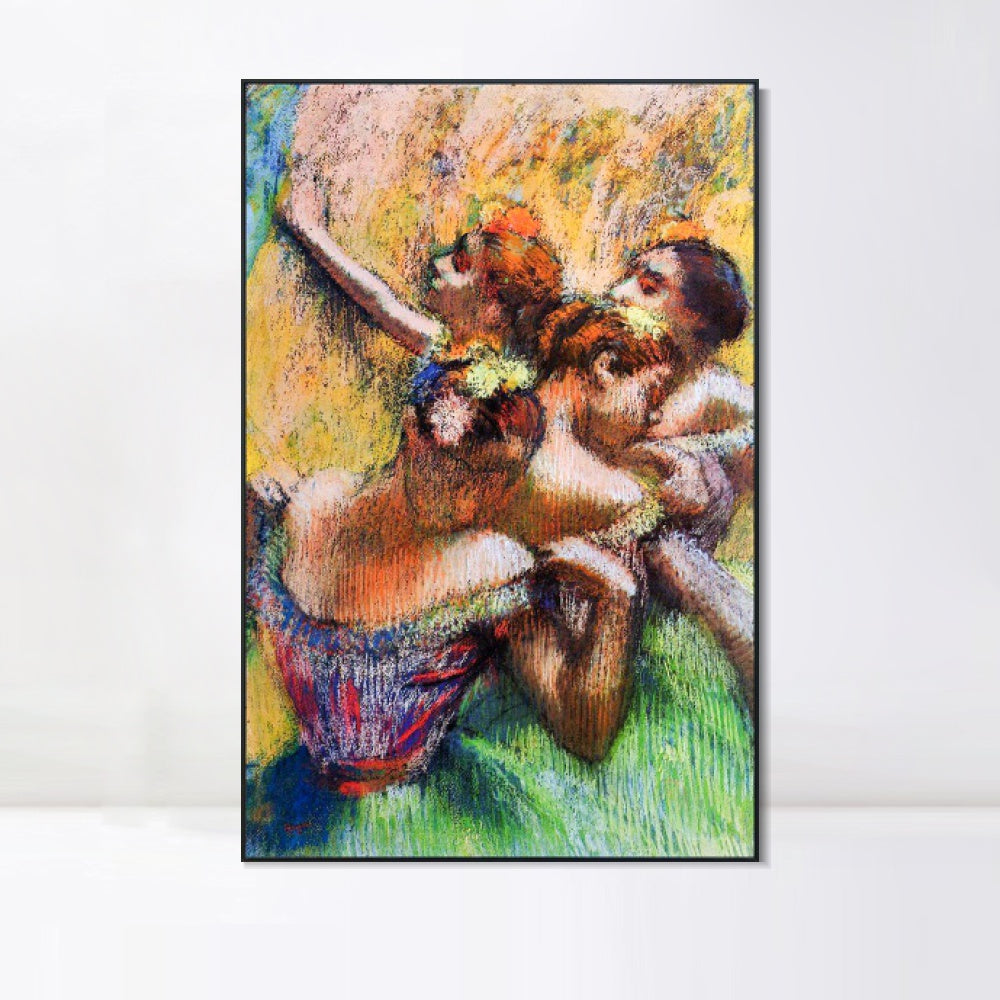 INVIN ART Framed Canvas Giclee Print Art Four Dancers,circa 1902 by Edgar Degas Wall Art