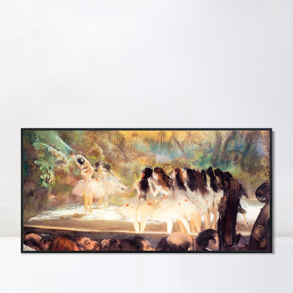 INVIN ART Framed Canvas Giclee Print Art Ballet at the Paris Opers,1877 by Edgar Degas Wall Art