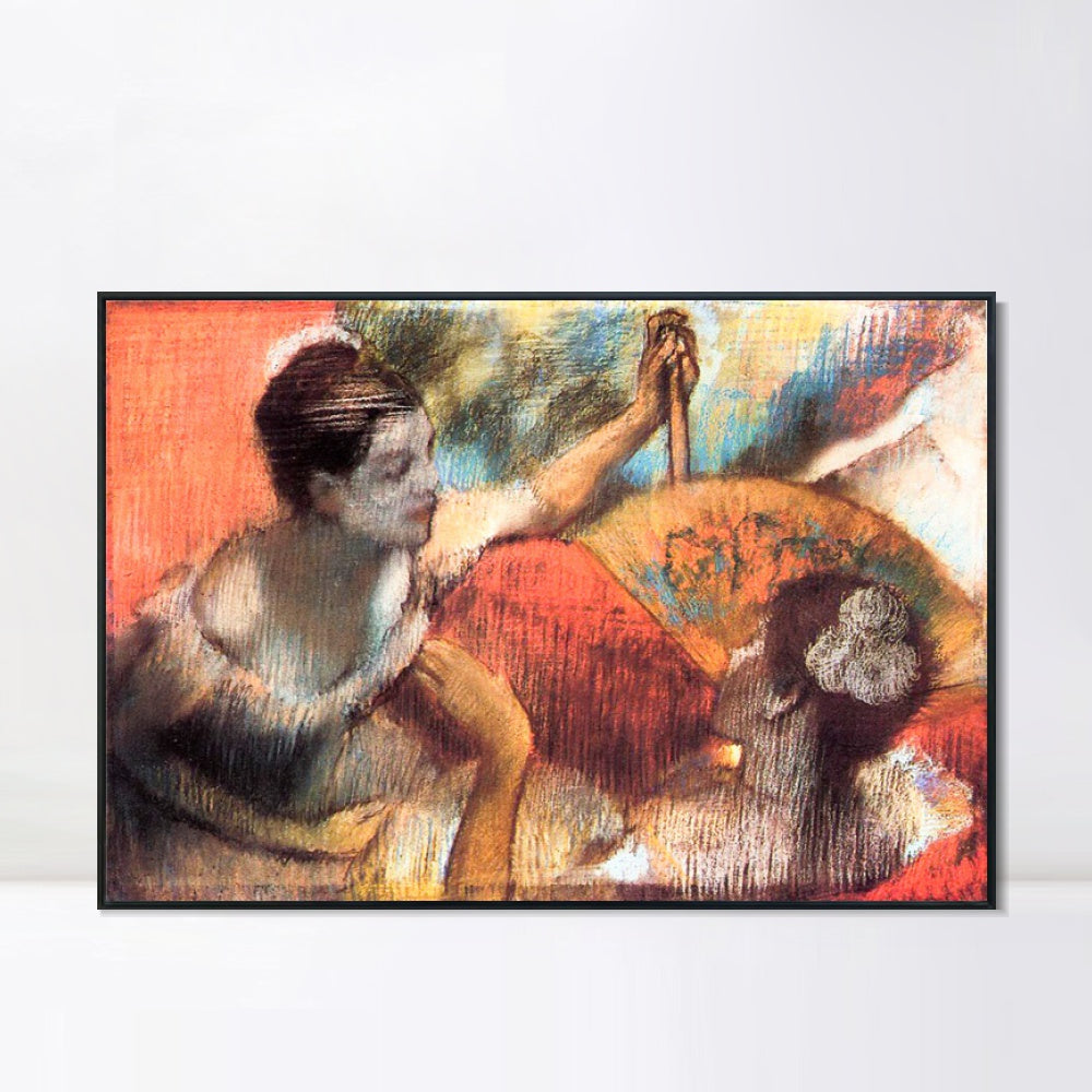 INVIN ART Framed Canvas Giclee Print Art Dancers in a Box, circa 1884 by Edgar Degas Wall Art