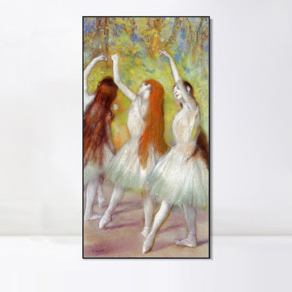 INVIN ART Framed Canvas Giclee Print Art Dancers in Green,circa 1878 by Edgar Degas Wall Art