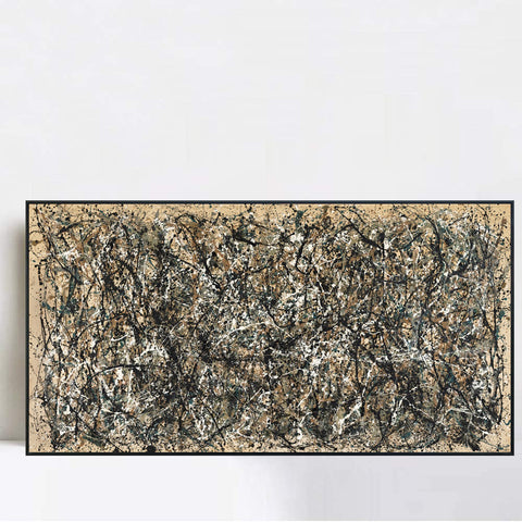 INVIN ART Framed Canvas Giclee Print Art One Number 31, 1950 by Jackson Pollock Wall Art Living Room Home Office Decorations