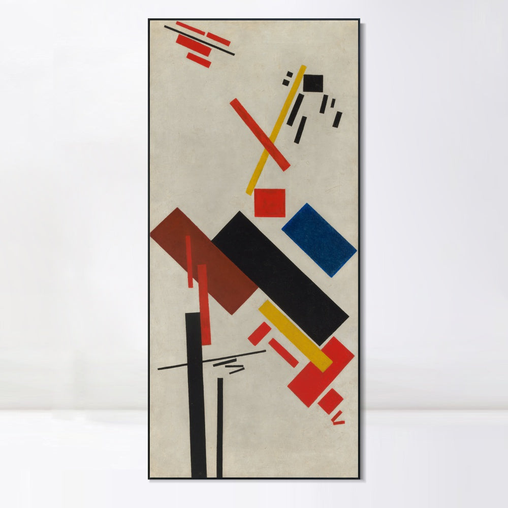 INVIN ART Framed Canvas Giclee Print Art Howse Under Construction by Kasimir Malevich Wall Art Living Room Home Office Decorations