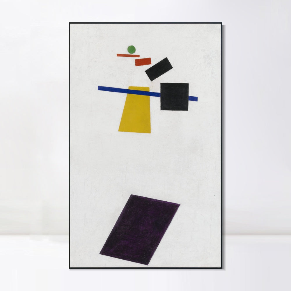 INVIN ART Framed Canvas Giclee Print Art Suprematism,Soccer Player in the Fourth Dimension by Kasimir Malevich Wall Art Living Room Home Office Decorations