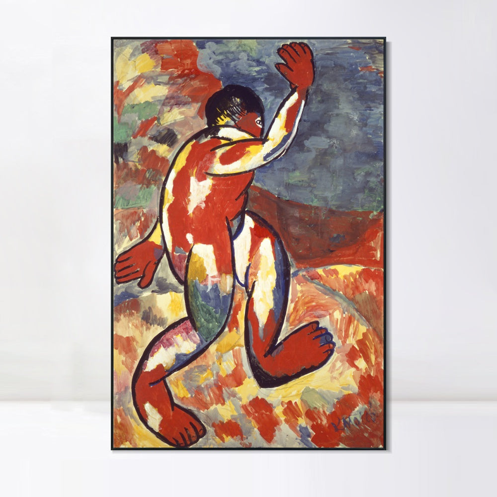 INVIN ART Framed Canvas Giclee Print Art Bather by Kasimir Malevich Wall Art Living Room Home Office Decorations