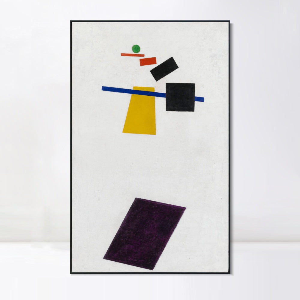 INVIN ART Framed Canvas Giclee Print Art Painterly Realism of a Football Player. Color Masses in The Fourth Dimension by Kasimir Malevich Wall Art Living Room Home Office Decorations