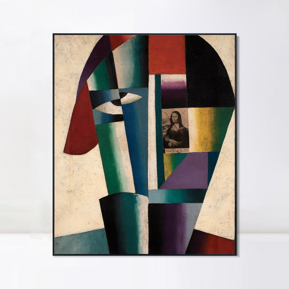 INVIN ART Framed Canvas Giclee Print Art Series#060 by Kasimir Malevich Wall Art Living Room Home Office Decorations