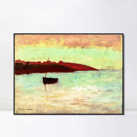 INVIN ART Framed Canvas Series#025 by Odilon Redon Wall Art Living Room Home Office Decorations