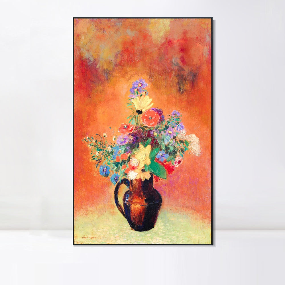 INVIN ART Framed Canvas Series#026 by Odilon Redon Wall Art Living Room Home Office Decorations