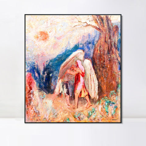 INVIN ART Framed Canvas Series#030 by Odilon Redon Wall Art Living Room Home Office Decorations