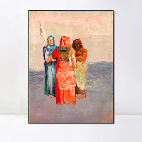 INVIN ART Framed Canvas Series#049 by Odilon Redon Wall Art Living Room Home Office Decorations