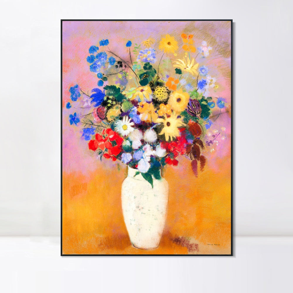 INVIN ART Framed Canvas Series#054 by Odilon Redon Wall Art Living Room Home Office Decorations