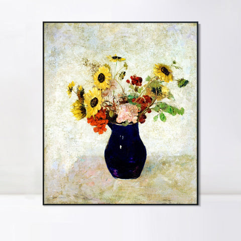 INVIN ART Framed Canvas Series#056 by Odilon Redon Wall Art Living Room Home Office Decorations