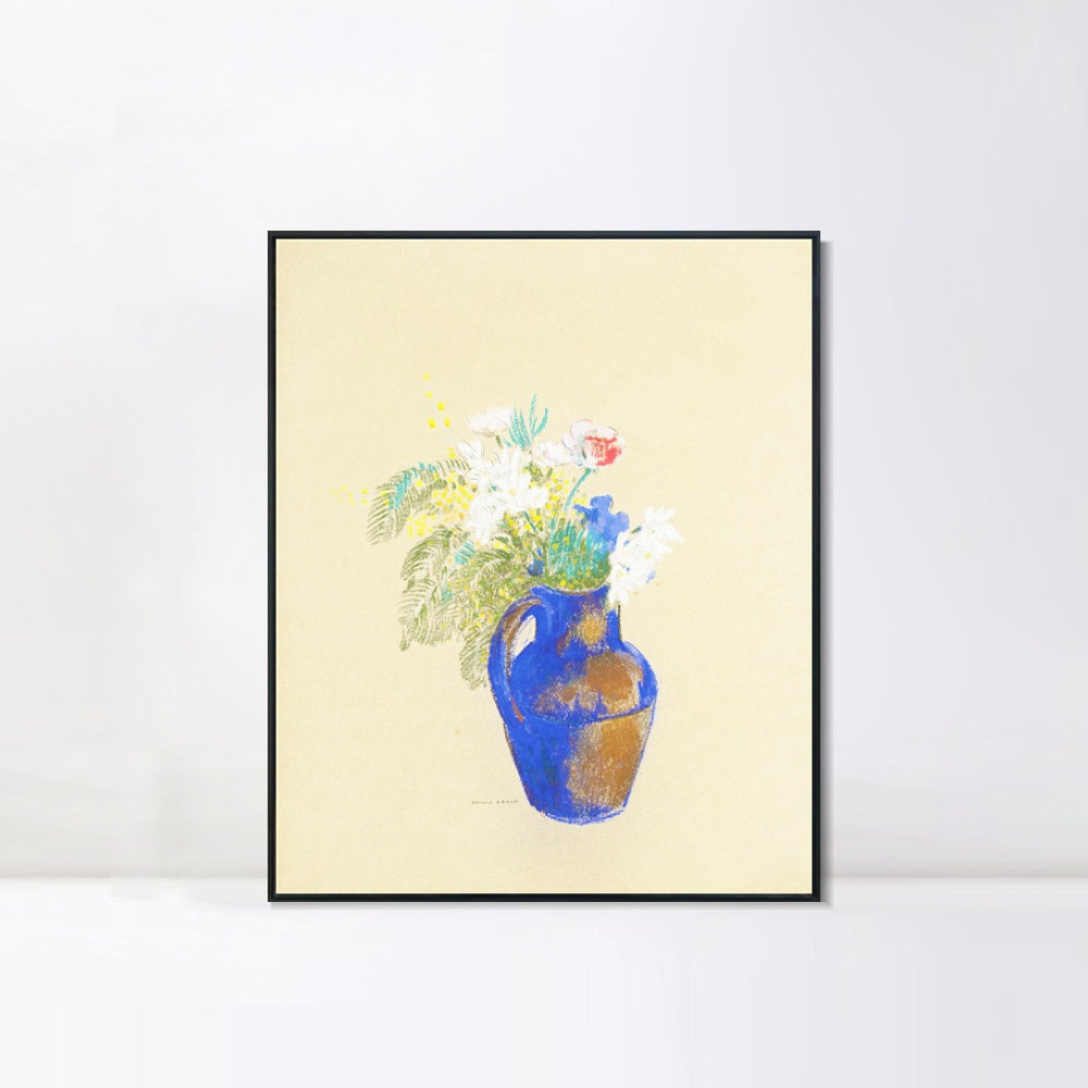 INVIN ART Framed Canvas Series#063 by Odilon Redon Wall Art Living Room Home Office Decorations