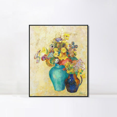 INVIN ART Framed Canvas Series#066 by Odilon Redon Wall Art Living Room Home Office Decorations