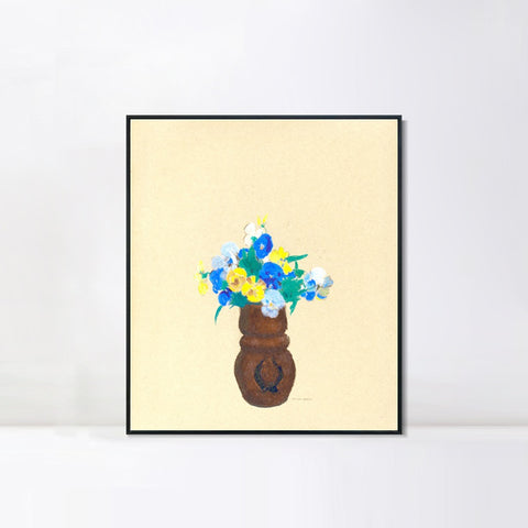 INVIN ART Framed Canvas Series#072 by Odilon Redon Wall Art Living Room Home Office Decorations