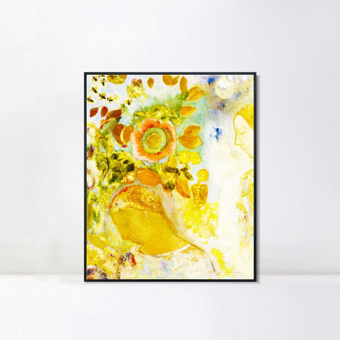 INVIN ART Framed Canvas Series#077 by Odilon Redon Wall Art Living Room Home Office Decorations