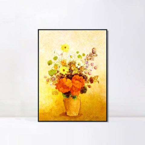 INVIN ART Framed Canvas Series#079 by Odilon Redon Wall Art Living Room Home Office Decorations
