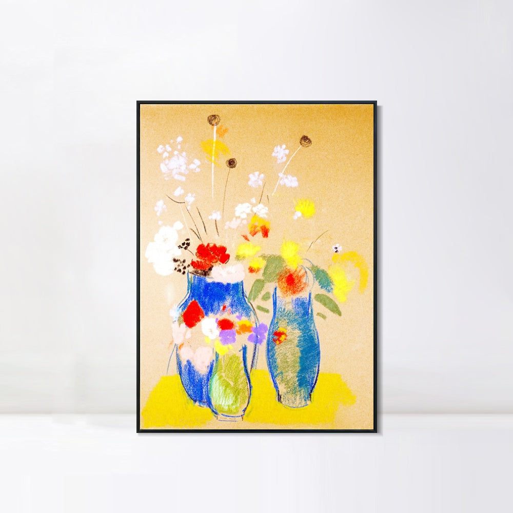 INVIN ART Framed Canvas Series#080 by Odilon Redon Wall Art Living Room Home Office Decorations