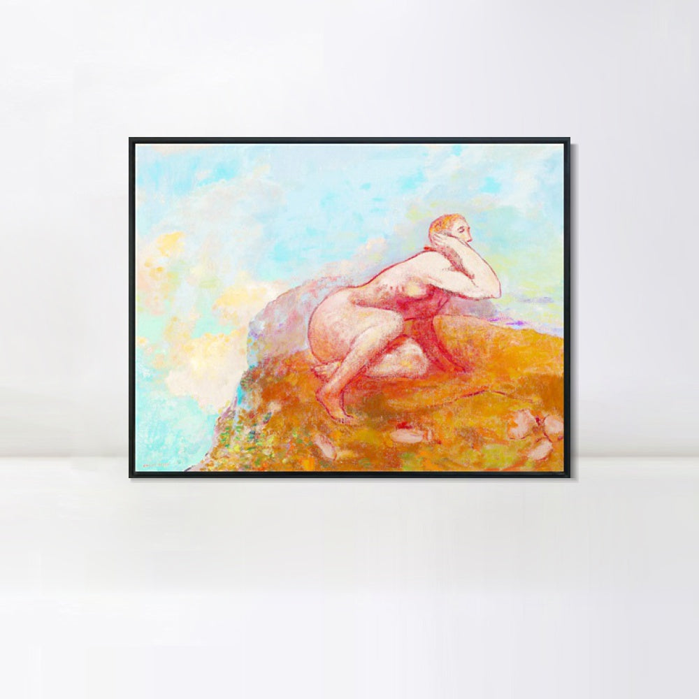 INVIN ART Framed Canvas Series#088 by Odilon Redon Wall Art Living Room Home Office Decorations