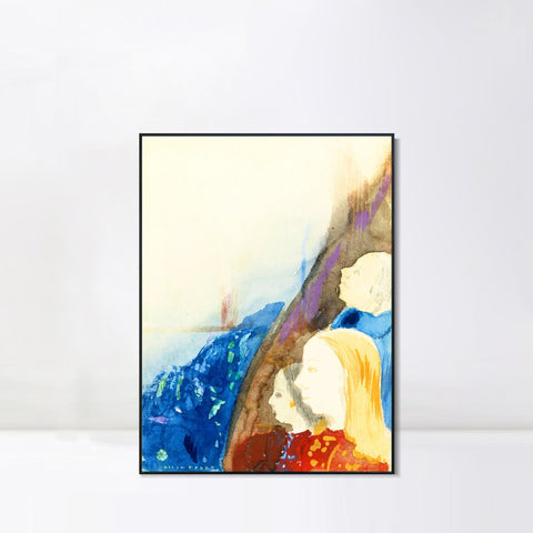 INVIN ART Framed Canvas Series#092 by Odilon Redon Wall Art Living Room Home Office Decorations