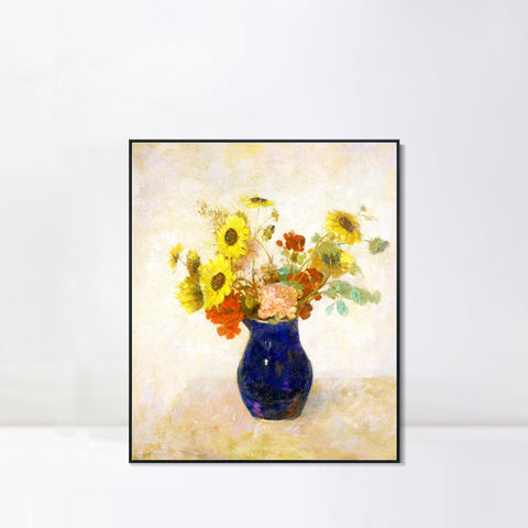 INVIN ART Framed Canvas Series#100 by Odilon Redon Wall Art Living Room Home Office Decorations
