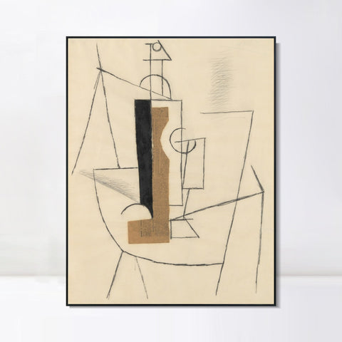 INVIN ART Framed Canvas Giclee Print Art Series#42 by Pablo Picasso Wall Art Living Room Home Office Decorations