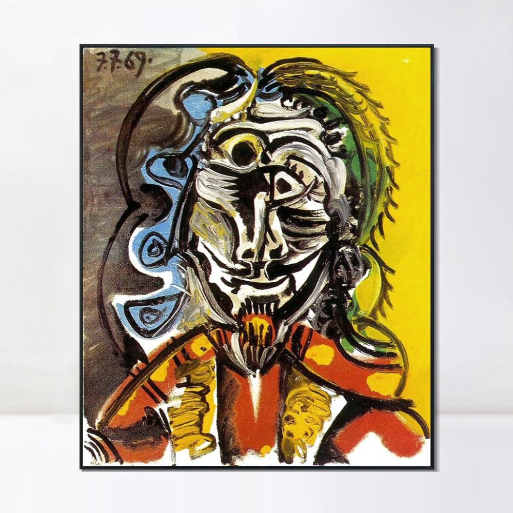 INVIN ART Framed Canvas Giclee Print Art Series#367 by Pablo Picasso Wall Art