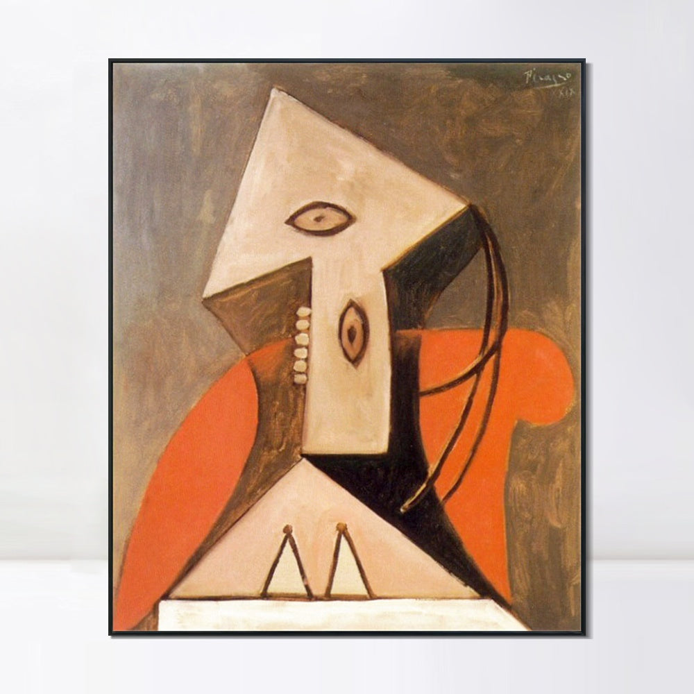 INVIN ART Framed Canvas Giclee Print Art 1929 Femme dans un fauteuil rouge by Pablo Picasso Wall Art