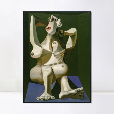 INVIN ART Framed Canvas Giclee Print Art Series#387 by Pablo Picasso Wall Art Living Room Home Office Decorations