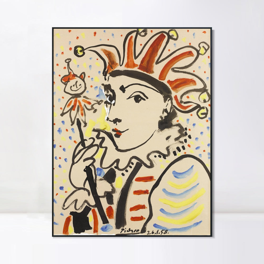 INVIN ART Framed Canvas Giclee Print Art Series#392 by Pablo Picasso Wall Art
