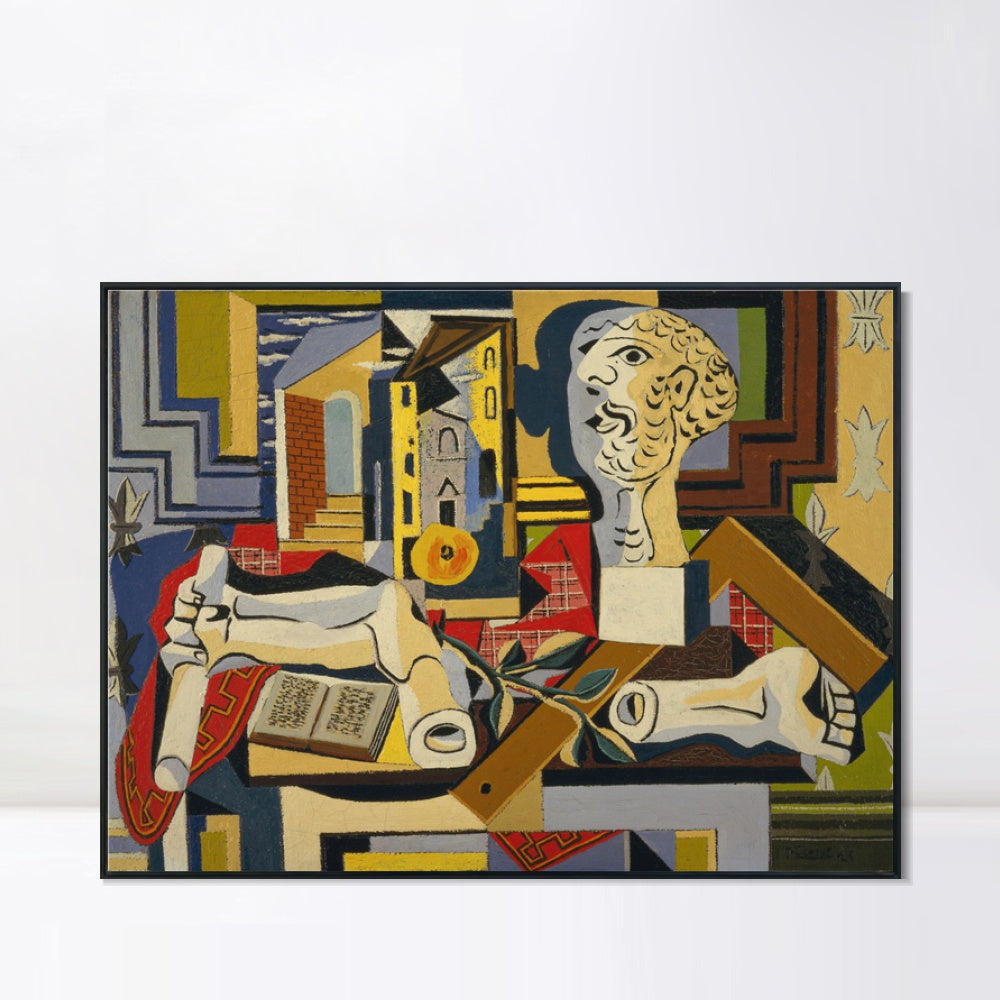 INVIN ART Framed Canvas Giclee Print Art Series#393 by Pablo Picasso Wall Art