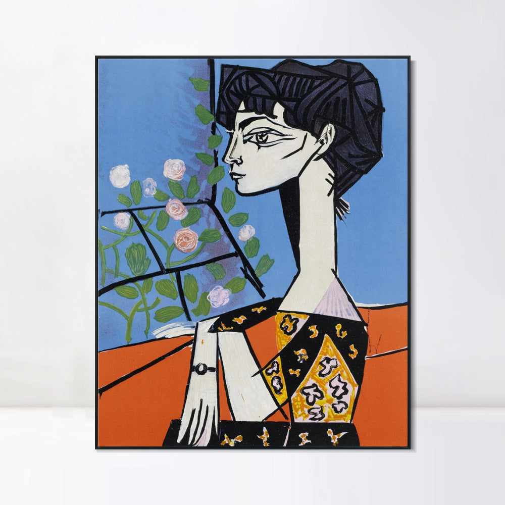 INVIN ART Framed Canvas Giclee Print Art Series#394 by Pablo Picasso Wall Art