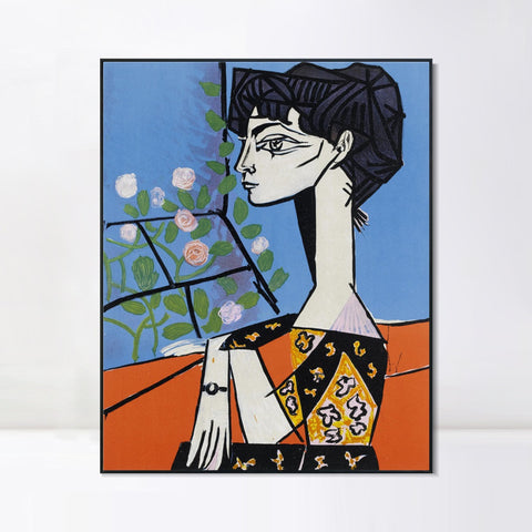 INVIN ART Framed Canvas Giclee Print Art Series#394 by Pablo Picasso Wall Art Living Room Home Office Decorations