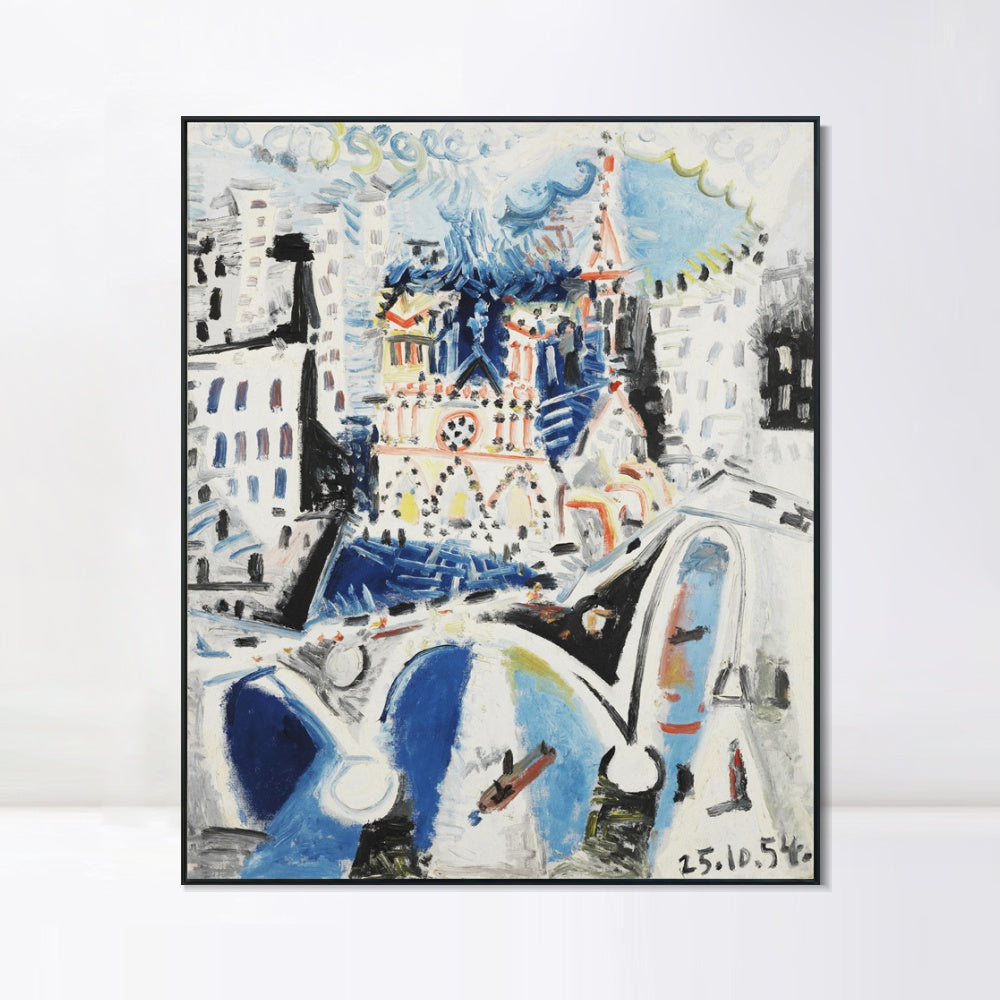 INVIN ART Framed Canvas Giclee Print Art Series#396 by Pablo Picasso Wall Art