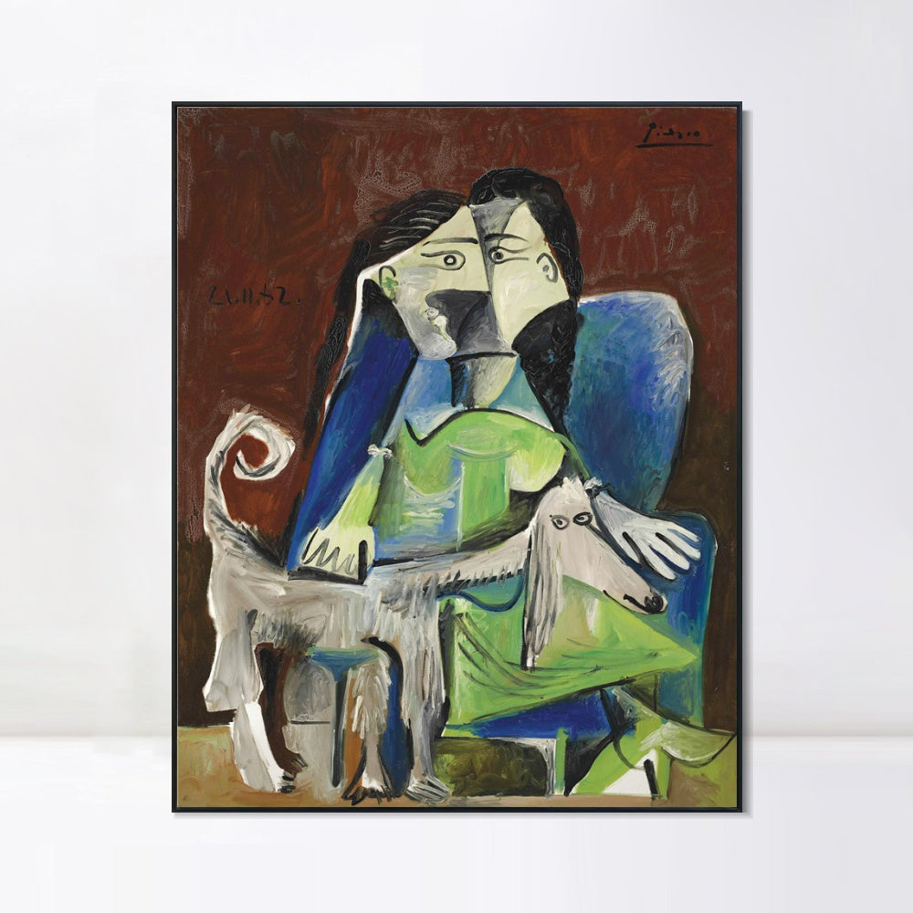 INVIN ART Framed Canvas Giclee Print Art Series#406 by Pablo Picasso Wall Art