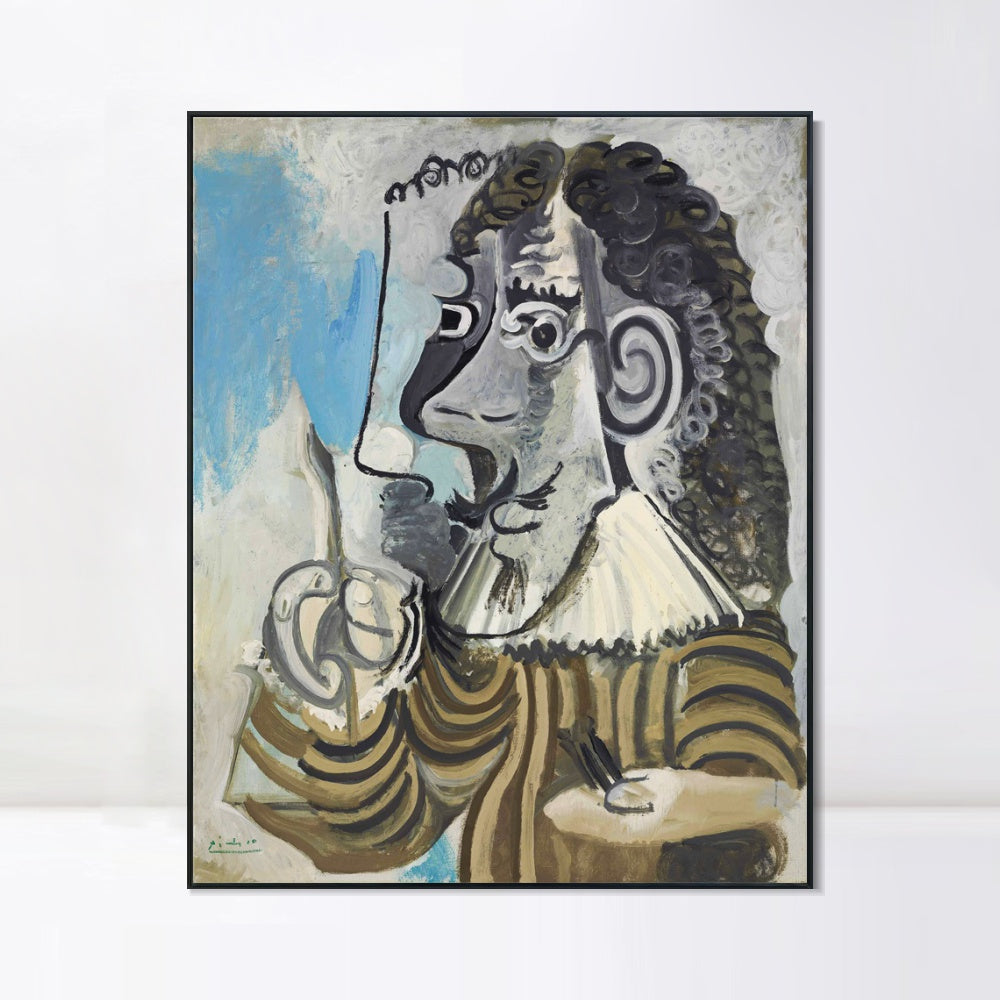 INVIN ART Framed Canvas Giclee Print Art Series#407 by Pablo Picasso Wall Art