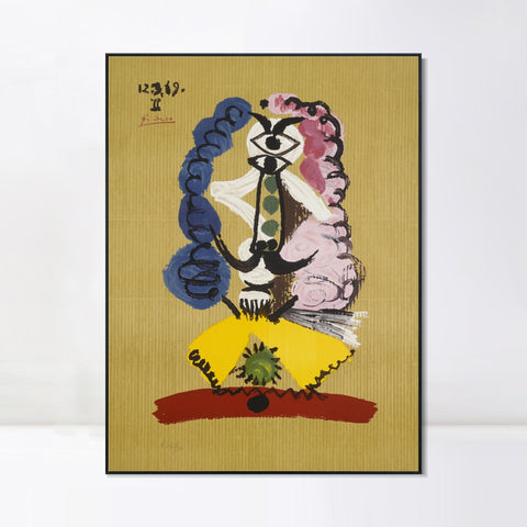 INVIN ART Framed Canvas Giclee Print Art Series#411 by Pablo Picasso Wall Art Living Room Home Office Decorations