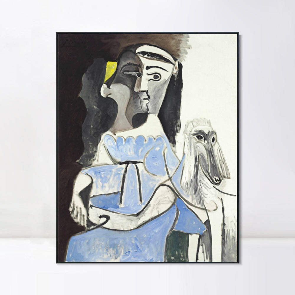 INVIN ART Framed Canvas Giclee Print Art Series#413 by Pablo Picasso Wall Art