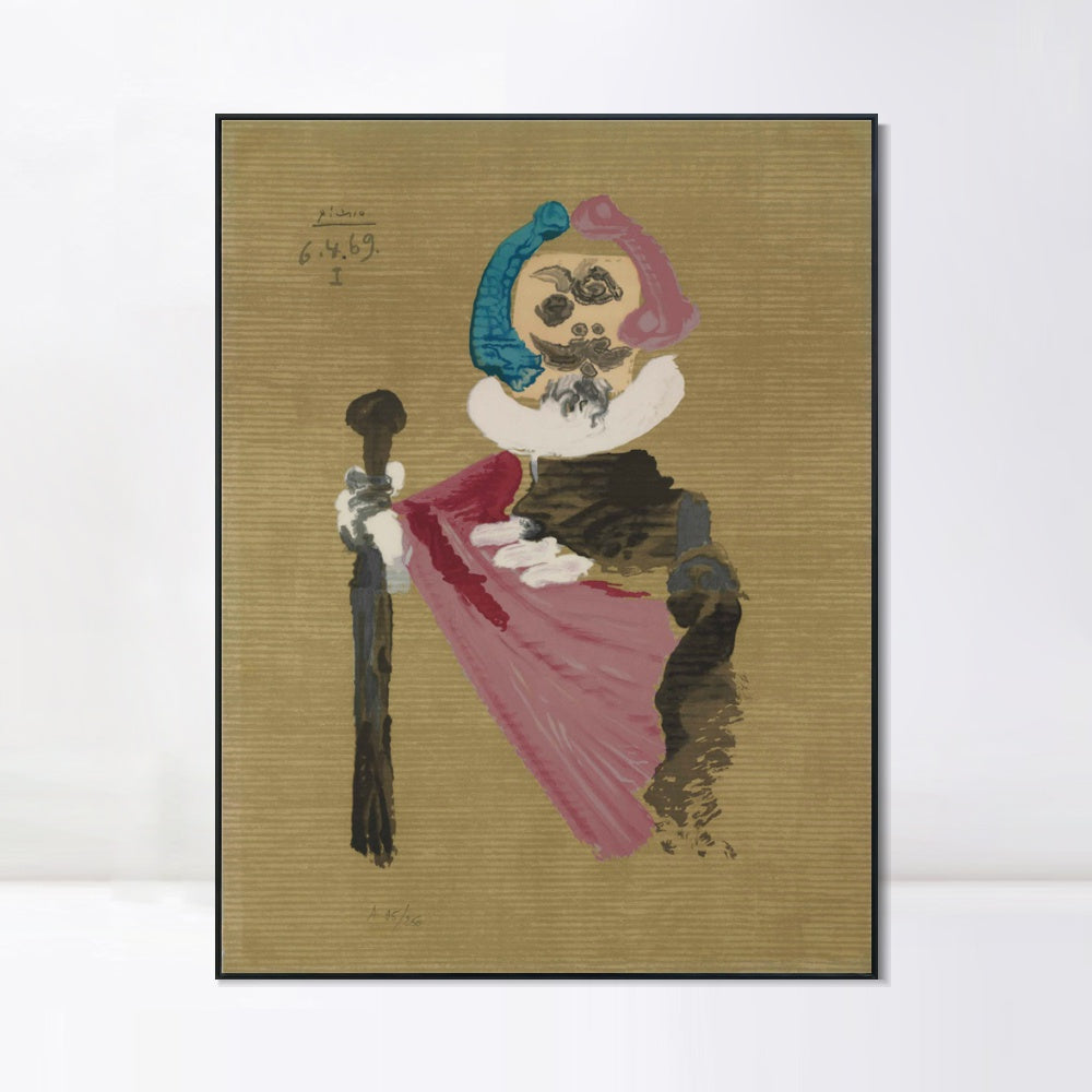 INVIN ART Framed Canvas Giclee Print Art Series#416 by Pablo Picasso Wall Art