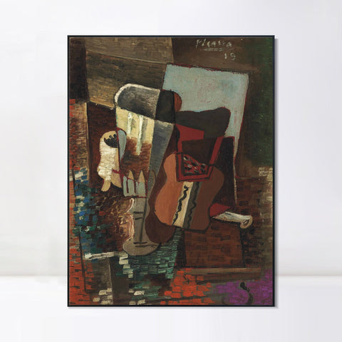 INVIN ART Framed Canvas Giclee Print Art Series#417 by Pablo Picasso Wall Art Living Room Home Office Decorations